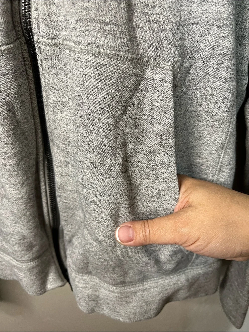 Jordan Air Men’s Wings Fleece Gray Full Zip Athleisure Hoodie Sweater